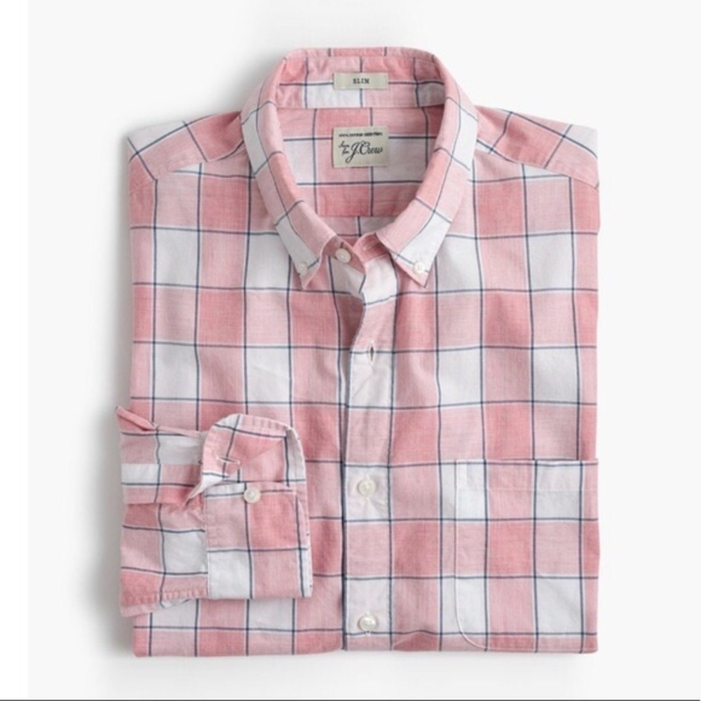 NWT Mens J. Crew Cotton Heather Poplin  Shirt